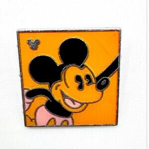 Disney Square Neon Mickey Collection Orange Hidden Mickey Disney Pin